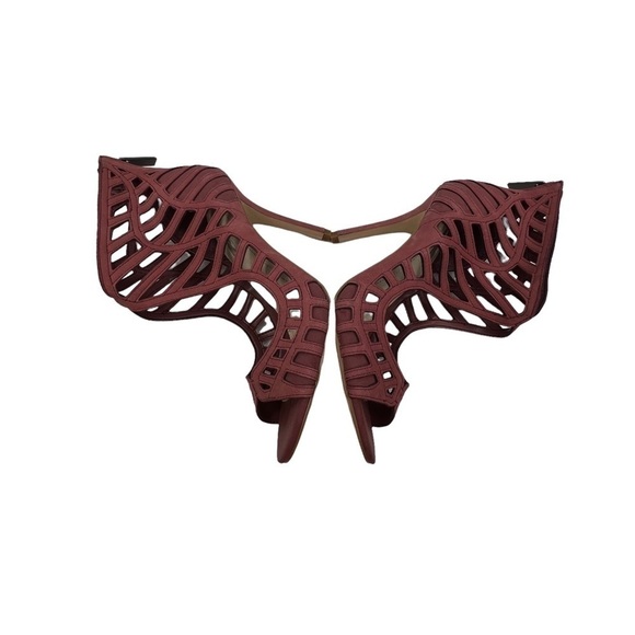 BCBGeneration Drita Pink Leather Cut Out High Heel Ankle Booties Size 6 Women’s - Picture 7 of 9